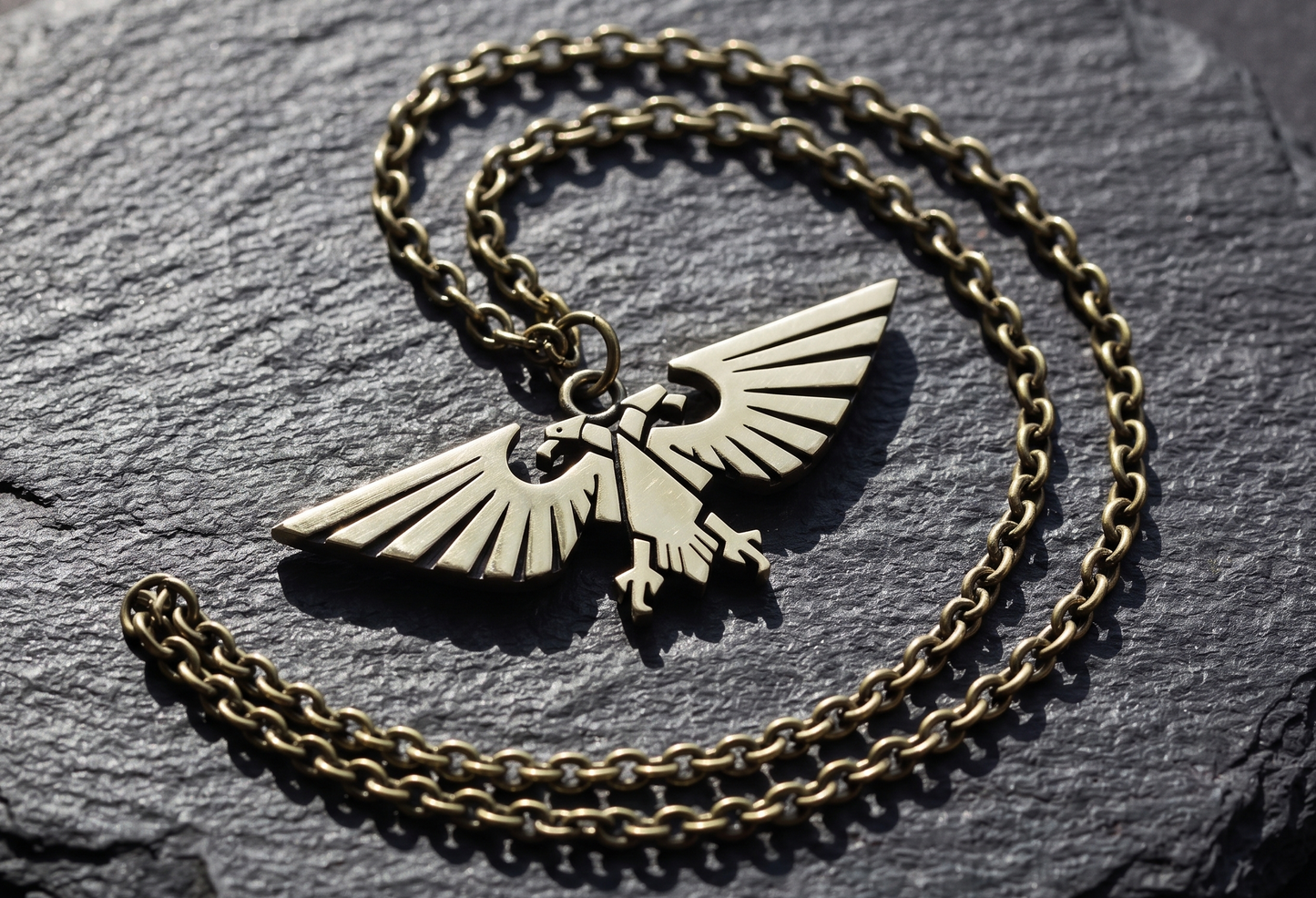 Imperium Eagle Pendant and Chain 925 Sterling Silver - Warhammer Inspired