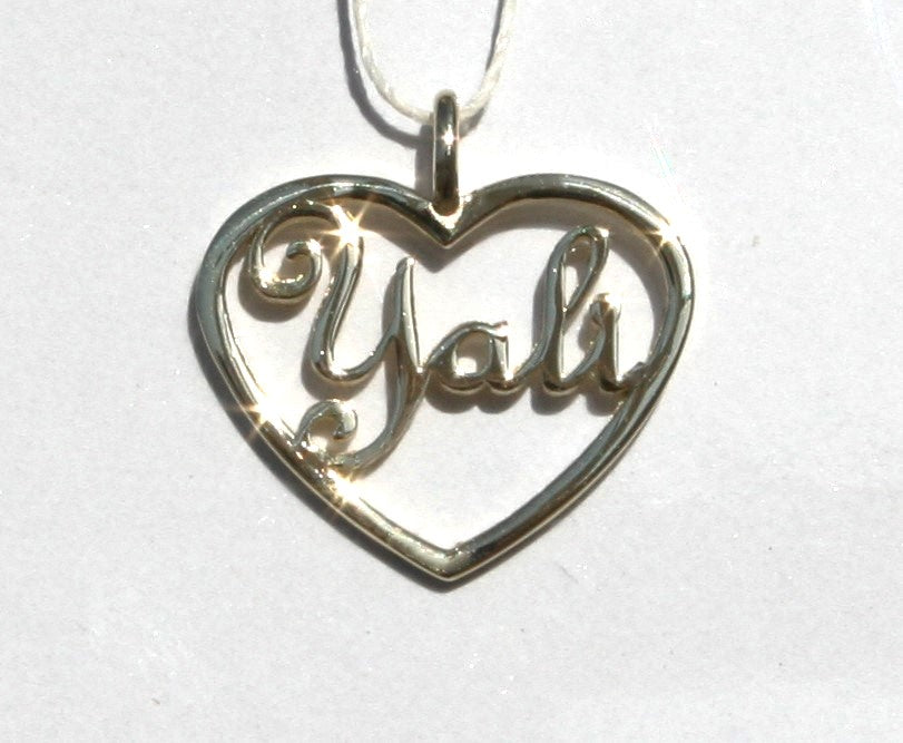 Heart Pendant Personalized Sterling Silver 925 Pendant Custom Name Engraved Inside Heart with 3d Rendering
