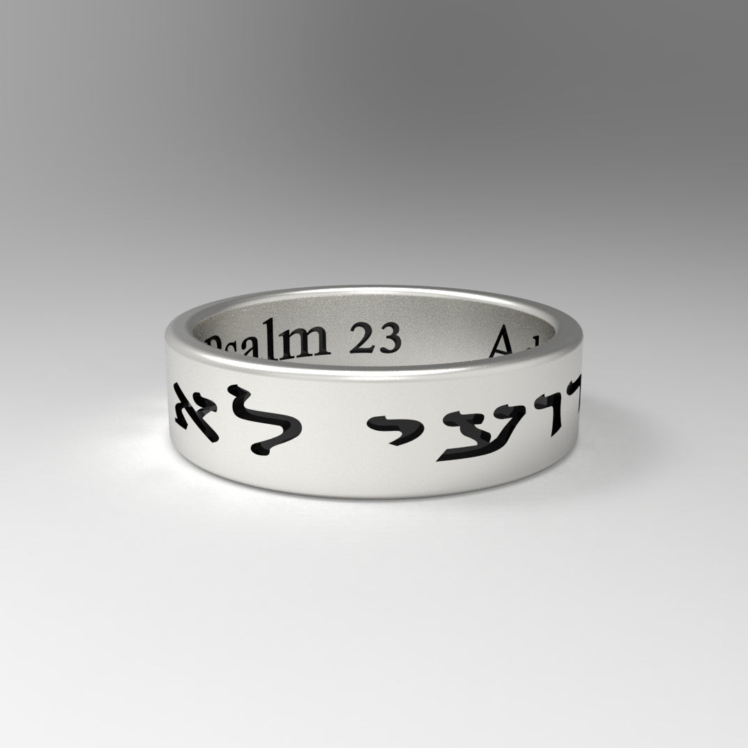 Psalm 23 The Lord is my Shephard Sterling Silver Ring