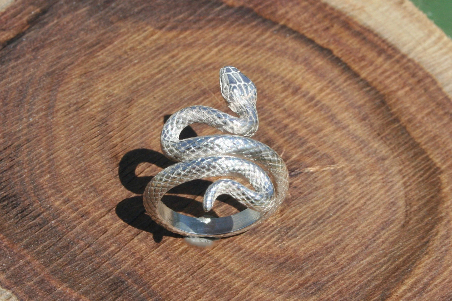 Sterling Silver Snake Ring – Fine Detail