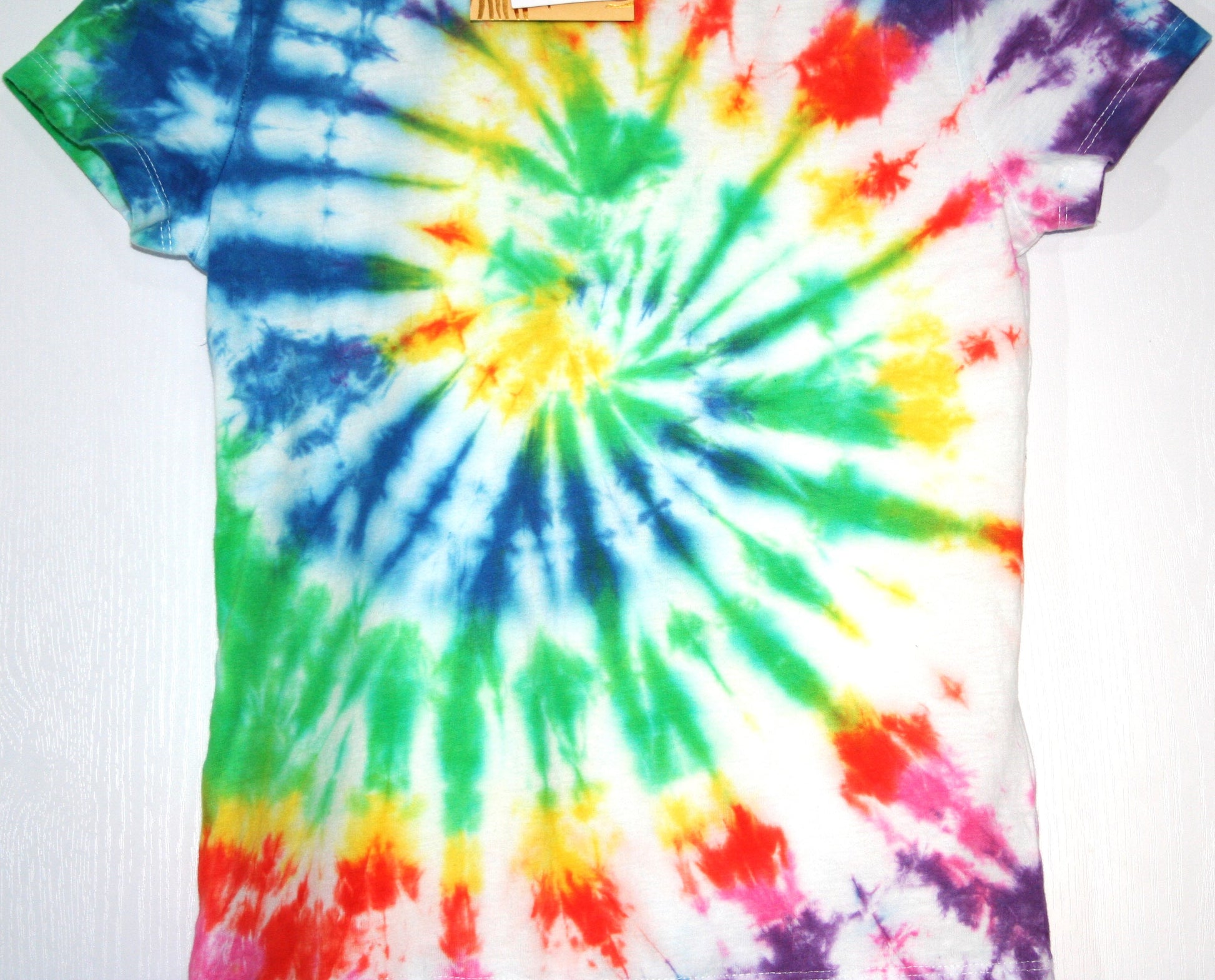 Rainbow Spiral Hand Tie Dyed T Shirt