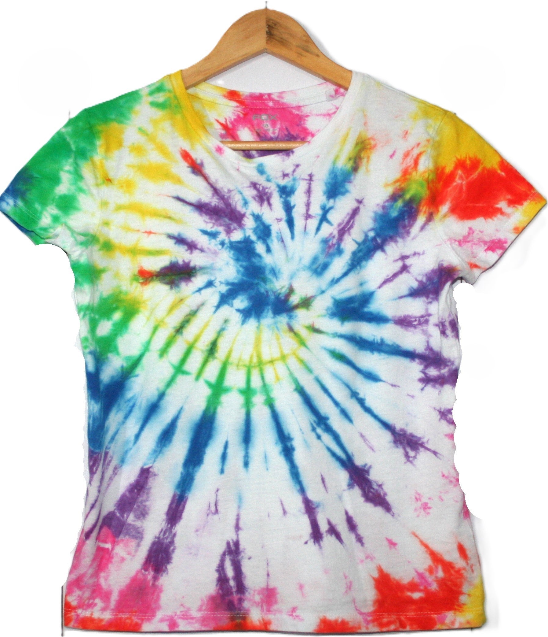 Rainbow Spiral Hand Tie Dyed T Shirt