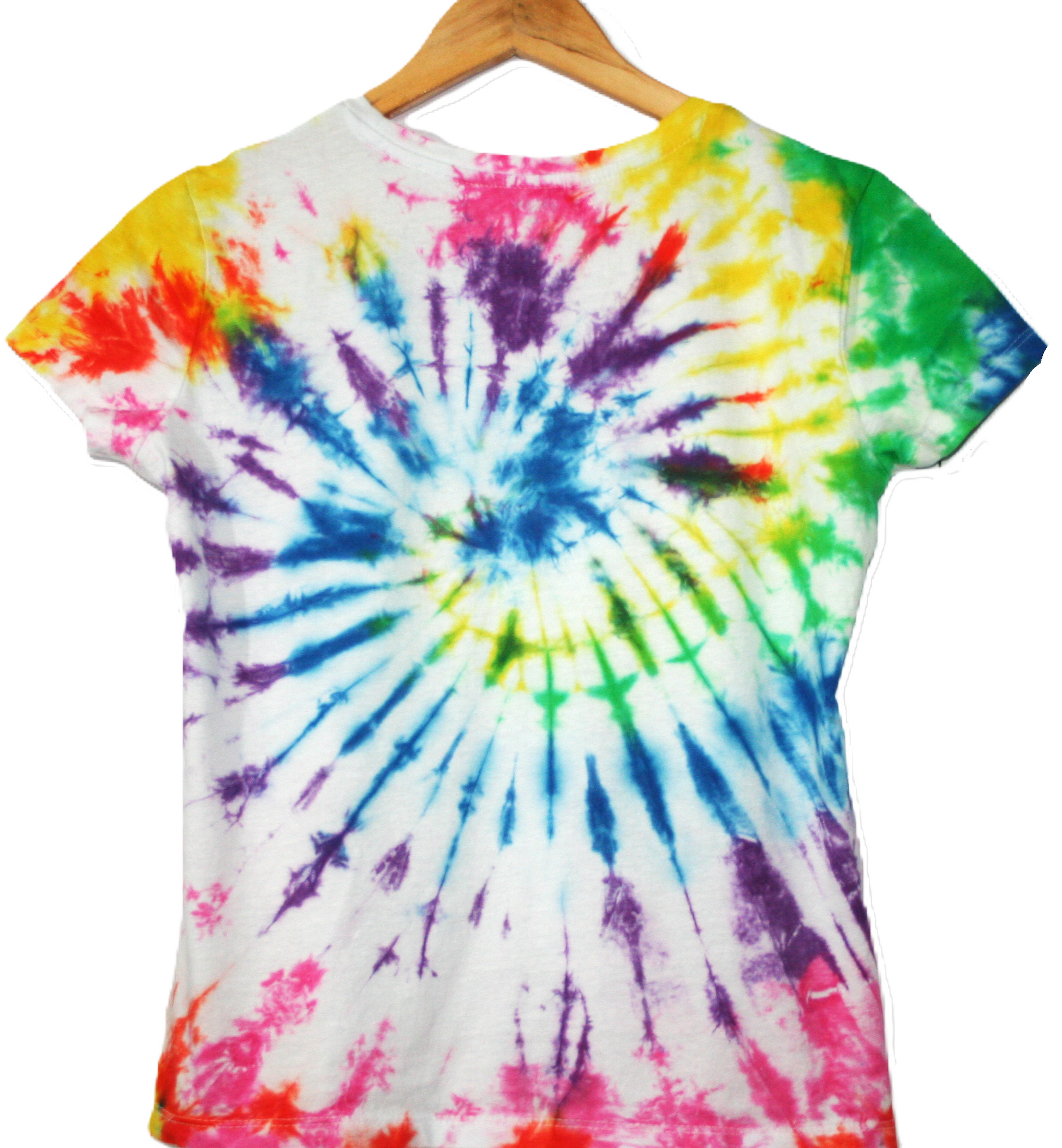 Rainbow Spiral Hand Tie Dyed T Shirt