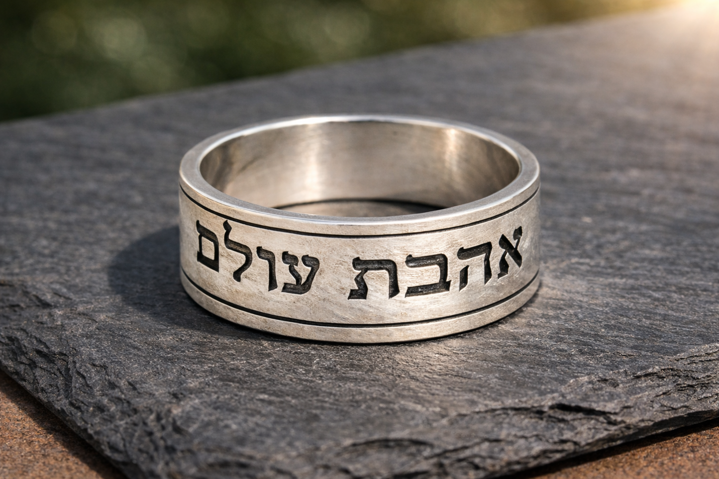 Jeremiah 31:3 "I have loved you with an everlasting love"  Sterling Silver 925 Ring 8mm Wide 1.3mm by Angelina Michaels