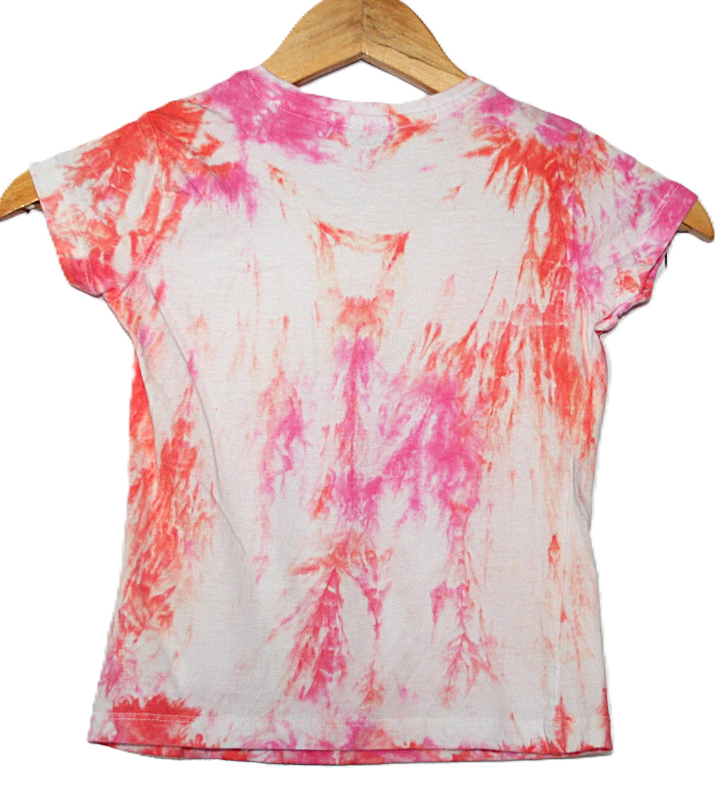 Hand Painted Fairy Tshirt Hand Tie Dyed Pink and Coral