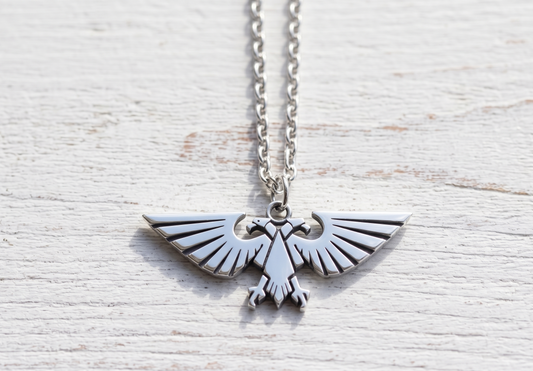 Imperium Eagle Pendant and Chain 925 Sterling Silver - Warhammer Inspired