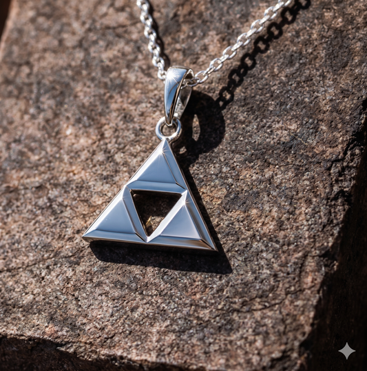 Triforce Pendant and Chain 925 Sterling Silver