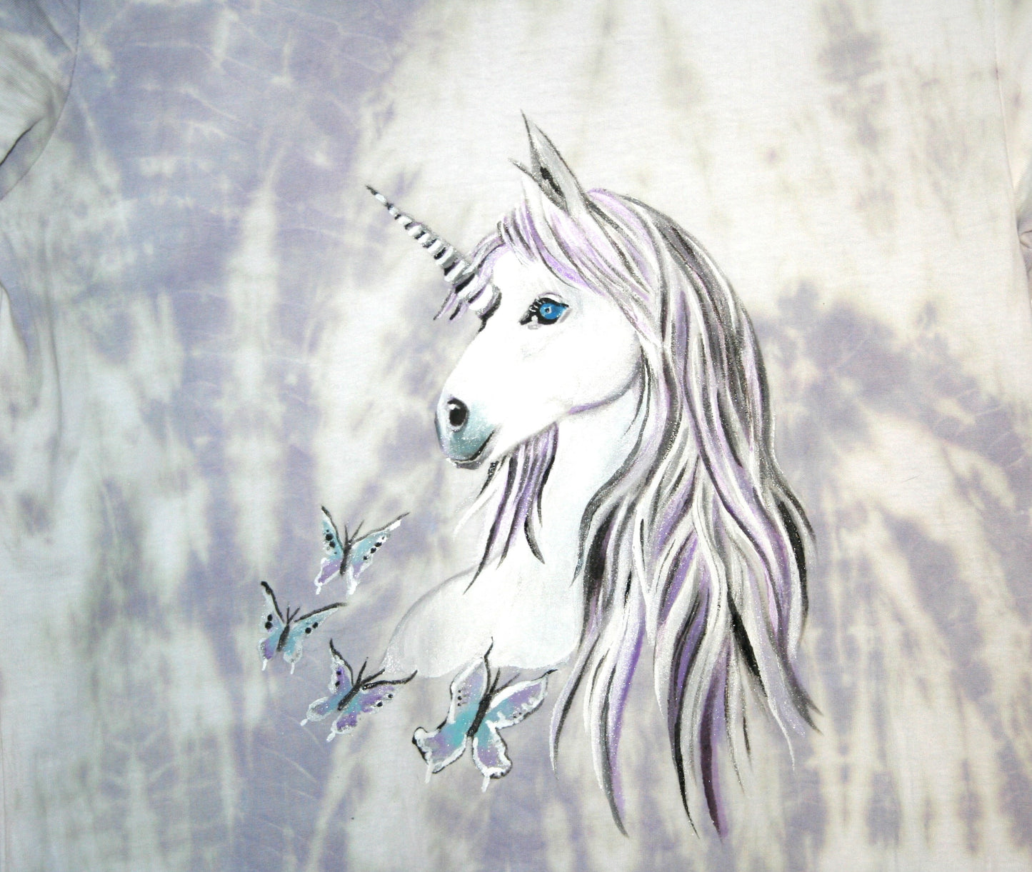 Hand Painted Unicorn Hand Tie Dyed Tshirt