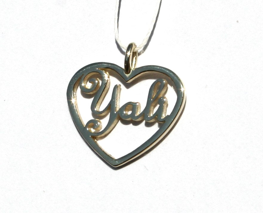 Heart Pendant Personalized Sterling Silver 925 Pendant Custom Name Engraved Inside Heart with 3d Rendering