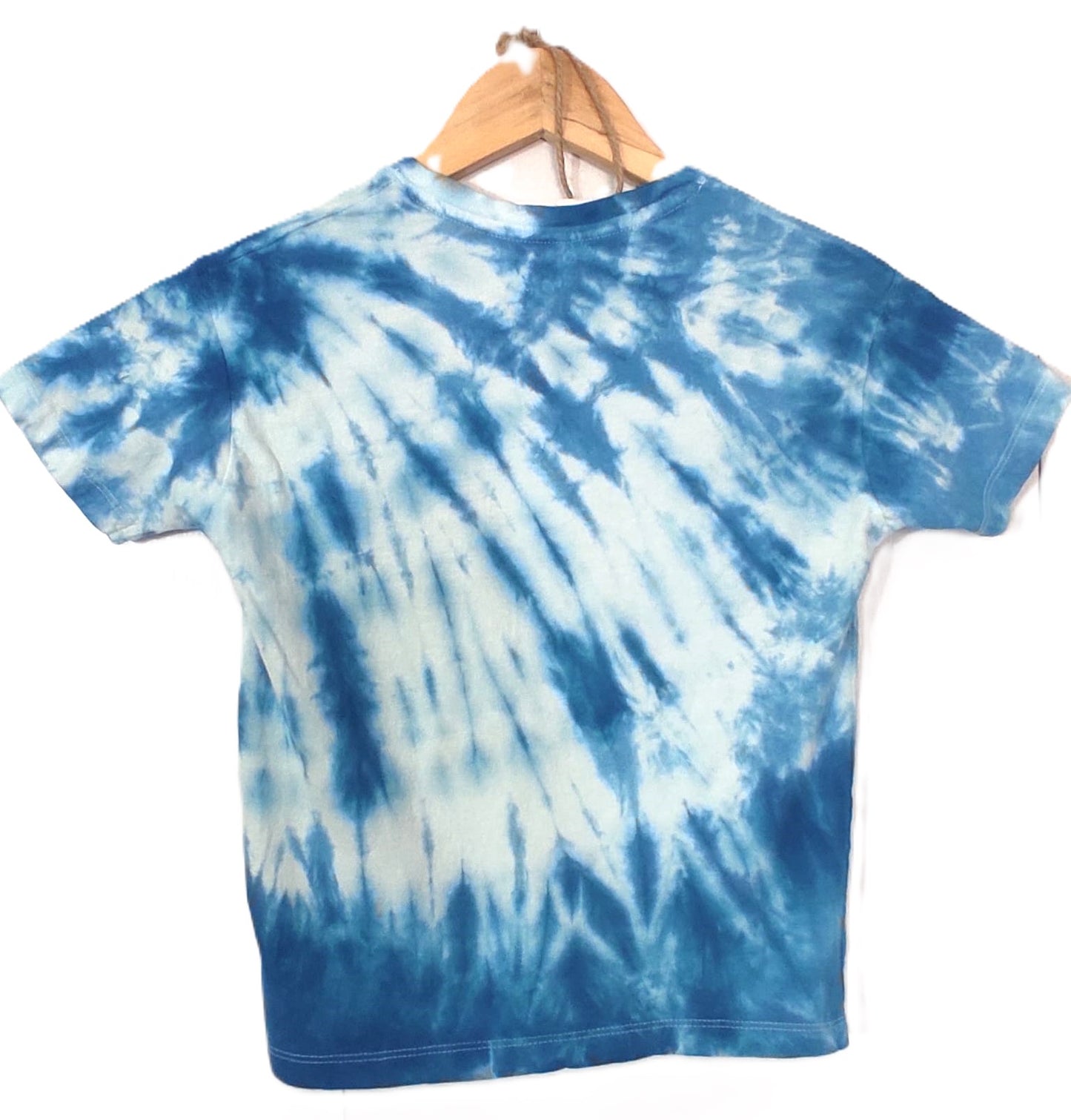 Handpainted Orca's Blue Hand Dyed Cotton T Shirt