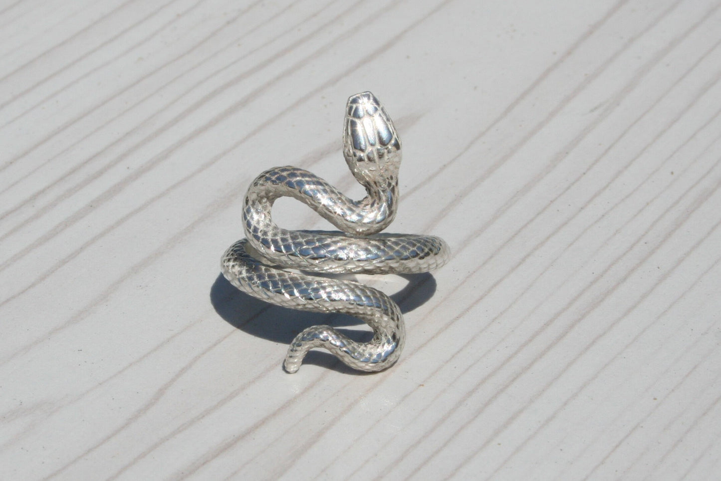 Sterling Silver Snake Ring – Fine Detail