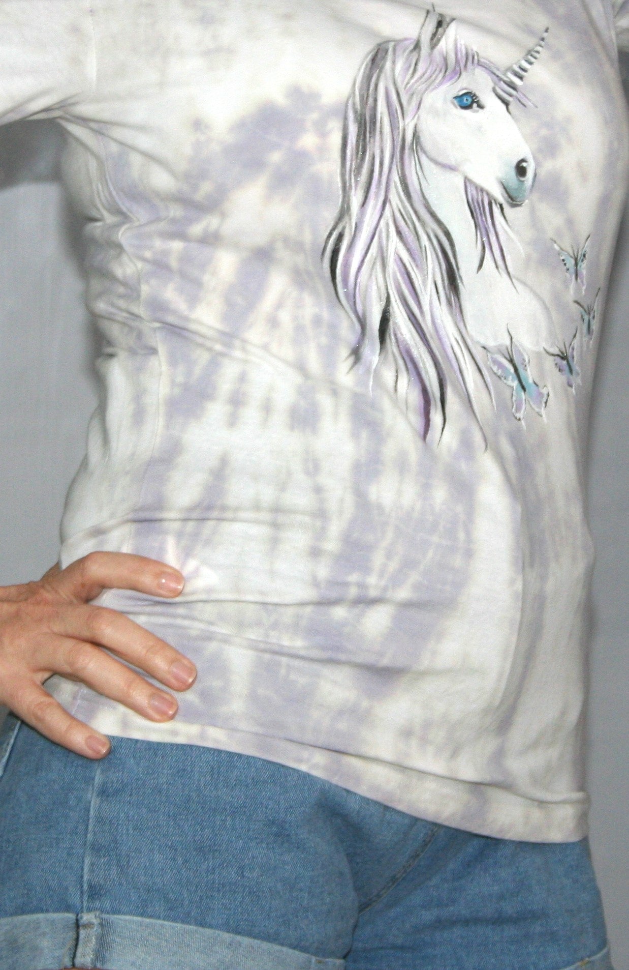 Hand Painted Unicorn Hand Tie Dyed Tshirt