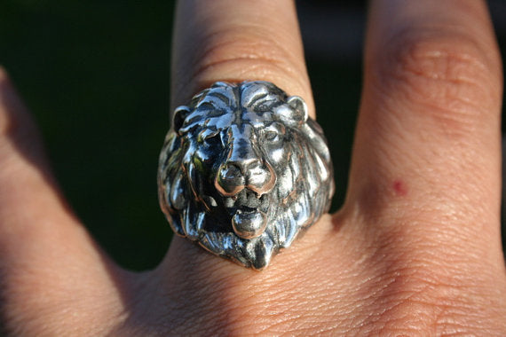 Lion ring 925 Sterling Silver